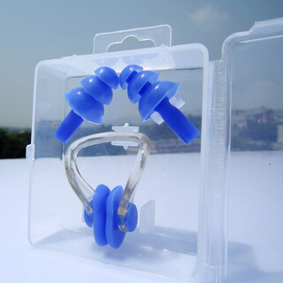 Hibbing (seobean) nose clip earplugs swimming equipment waterproof accessories silicone earplugs nose clip blue