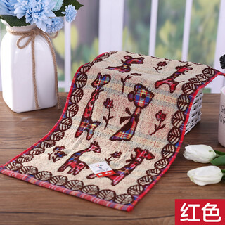 Gold number pure cotton cartoon deer children's face towel bath towel women's travel towel soft absorbent dark household face towel small towel red