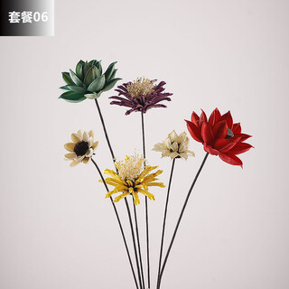 Natural dried flower bouquet flower arrangement pine cone real flower ins decorative ornaments home furnishings living room small fresh dry branches vase not included package 06 vase not included