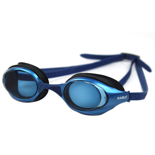 Sable sable professional myopia swimming goggles, waterproof and anti-fog swimming goggles for men and women, 100pt, blue, myopia (please leave a message for left and right eye degrees when ordering)