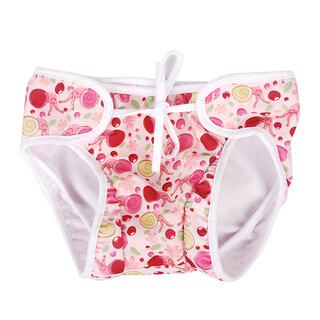 亦浪新生儿游泳馆洗澡泳裤6个月婴儿男女宝宝防水防侧漏重复使用 粉红蜗 XL （XL码24-30斤）