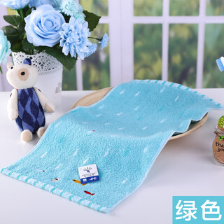 Gold number pure cotton home textile household children's and ladies' face wash and bath towels kindergarten face wash towels children's sweat towel cartoon cute soft water absorbent 48*25cm green