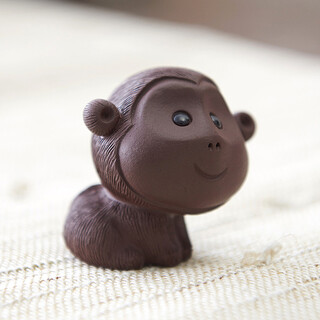 Han and tang dynasties yixing purple clay tea pet monkey ornaments tea ceremony sculpture tea tray handmade purple clay tea play zodiac tea pet accessories true color