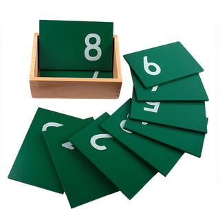 Cansmarter huile montessori teaching aids mathematics 0-9 sand number board montessori sand number board children's early education toy 0-9 sand number short board (professional edition)
