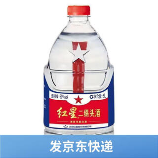 Red star erguotou red star erguotou 52%/60% 5l large-capacity barreled white wine bubble wine fragrance style about 10jin jin equals 0.5kg liquor 60% 5000ml 1 barrel *