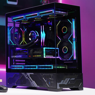 Wanjia millennium atx digital display version column-free sea view room chassis atx motherboard 360 water-cooled desktop computer chassis temperature digital display 9 fan positions large board 50 series long graphics card millennium atx standard black (without digital display)