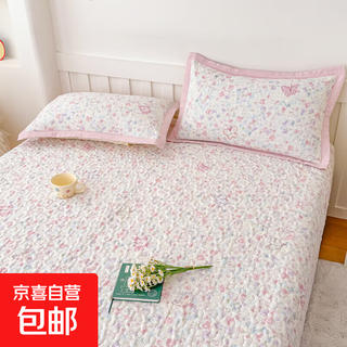 2025 new class a cloud-sense raw linen double-layer gauze bed cover single piece student children's dormitory bed cover sheet three-piece set dielianhua simple model a class maternal and infant grade 200*230cm single quilt cover