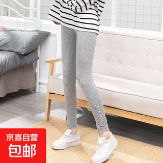 Leggings, trousers, lace high-waist slimming, stretch tight, versatile nine-point pants, single piece - gray 911# xl 100-115jin jin is equal to 0.5 kg