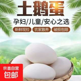 Fresh goose eggs for pregnant women, farm-raised free-range goose eggs, authentic specialty 12-piece breakfast supermarket fresh gift box, 12-piece large goose egg gift box (80-100g each)