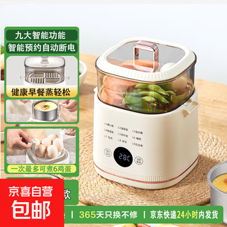 【京东物流】NYOUR尼优迩煮蛋器蒸蛋2025新款自动断电家用正品多功能预约宿舍迷你高端挂耳式 双层 九大功能旗舰款送蛋架+钢碗+蒸笼