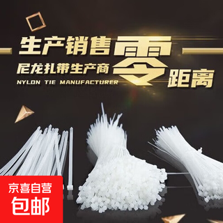 Data cable management cable bundle, self-locking nylon cable tie, computer installation, gardening, white, 2.5mm*100mm (500 pieces)