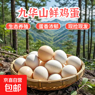 Jiuhua mountain local eggs mountain forest free-range local eggs head nest eggs 40-50g gift fresh soft-boiled eggs fresh eggs 4 pieces for early use