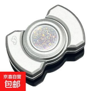 Edc decompression toy stainless steel three-in-one fingertip top snap coin finger decompression artifact telegraph clip push card light gray colorful crystal seal