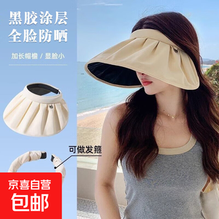 The most popular style on the internet, women's sun protection hat, internet celebrity shell hat, sun hat, outdoor hollow hat, sun hat, beige
