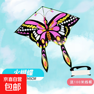 儿童易飞专用初学者风筝玩具广场爆款可折叠易收纳 1.5火蝴蝶+100m普通线板