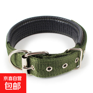 Dog collar neck collar small medium large dog puppy husky golden retriever teddy collar pet supplies army green s