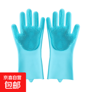 Dog bathing artifact, special silicone brush for puppies, cat pet bathing comb, shower brush, golden retriever dog washing gloves, thickened pet bathing gloves, one pair, no specifications