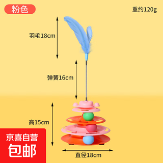 Cat toys, self-stimulating cat turntable balls, cat amusing artifacts, cat relievers, cat sticks, bite-resistant kitten supplies, cat toys, pink turntables