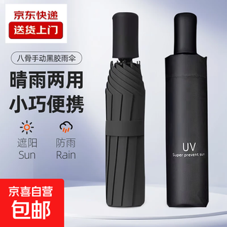 8-bone fruit folding vinyl sun protection uv protection purple sun shade rain or shine umbrella solid color black uv manual