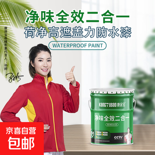 Kangtubao interior wall latex paint, odor-free and waterproof two-in-one wall paint, household environmentally friendly water-based paint for decoration, white, hot-selling, interior wall odor-free, waterproof latex paint 15l