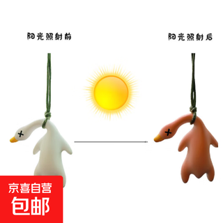 Fashion accessories color-changing roast duck uv temperature sensitive color-changing roast duck pendant bag pendant car keychain jewelry color-changing roast duck-resin type-1 piece