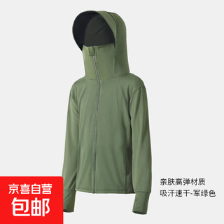 2025 children's sunscreen ice silk cool and breathable summer new outdoor lightweight sunscreen clothing kumi pt16 military green 170