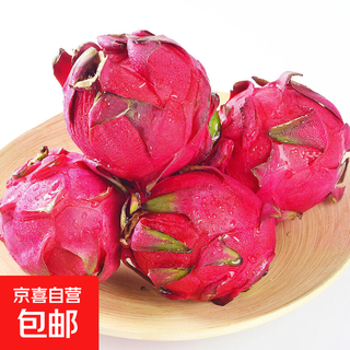 Guangxi red heart pitaya jindu no. 1 mibao fresh fruit with thin skin and thick flesh full box of 3 pieces single fruit 200g+