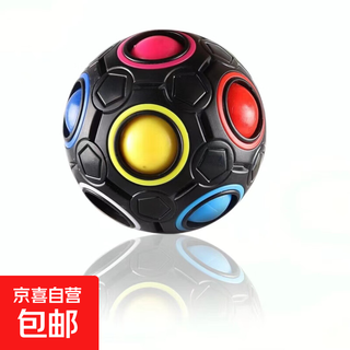 Educational small football toy 12-hole ball stress-reducing intellectual press toy fingertip rubik's cube magic rainbow black 12-hole ball