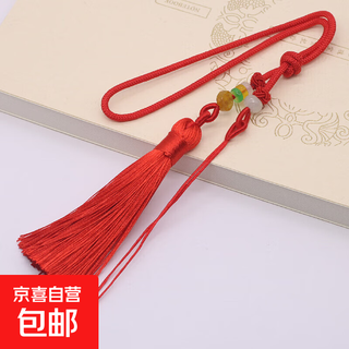 Diy lanyard woven tassel pendant car lanyard toy rope semi-finished handle piece pendant red one