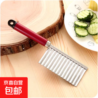 Fancy stainless steel wave knife wolf tooth kitchen cutting artifact corrugated fancy potato cutting knife potato cutting 1 pack random colors