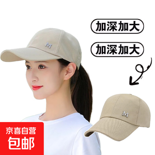 There are many styles. western-style hats, internet celebrity ins english letters embroidered duck cap, fresh baseball japanese style simple side m khaki color