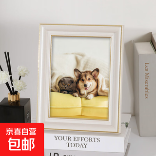 Photo frame empty frame table 6 inch six 7 seven 8 eight 10 album photo frame 12 inch picture frame high-end a4 display frame ivory white 1 6 inch photo (inner diameter can hold 10.2*15.2cm)