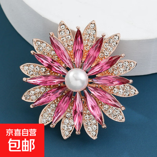 New high-end brooch for women, exquisite light luxury sunflower anti-exposure fixed pin versatile suit brooch decoration light luxury sunflower-brooch
