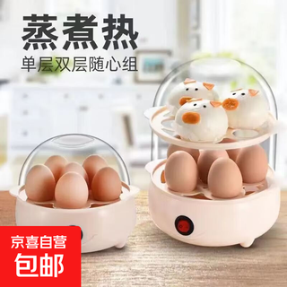 【升级款自动断电】煮蛋器自动断电家用迷你蒸鸡蛋机早餐蒸杂粮玉米神器小型蒸鸡蛋羹机宿舍用 自动断电保护 【送量杯】 双层 【送量杯】