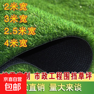 Simulated lawn construction site fence fake turf anti-aerial photography green grass roof insulation lawn mat municipal greening wall grass 2 cm thickened spring grass (2.5 meters wide * 5 meters long)