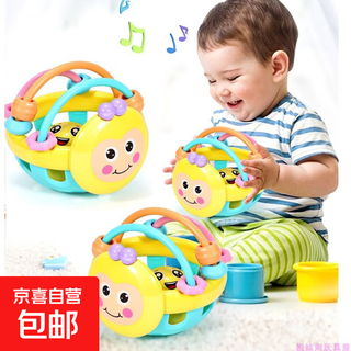 Baby toy little bee rattle ball 0-1 years old newborn can bite and grasp baby bell ball hand rattle bed bell bee rattle teether 1 pack