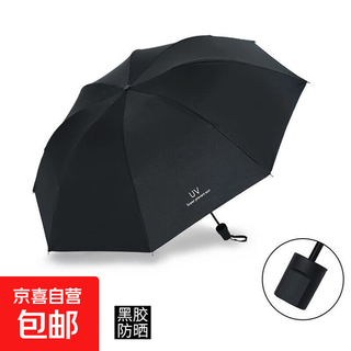 Uv sunny umbrella parasol black plastic folding umbrella sun protection umbrella black