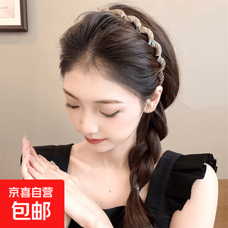 High cranium big wave hairband for women 2025 new style broken hair press hair non-slip non-slip headband face wash special headband hairpin dark brown color