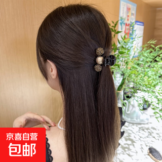 Rhinestone small grabber, feminine bangs clip, princess head half-tied hair clip, high-end headwear, gold