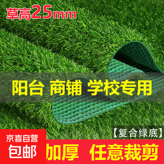Simulated turf artificial green plastic carpet canopy sound attenuation heat insulation flame retardant fake turf fence landscaping football field 2.5cm encrypted spring grass 4m wide x 16m long