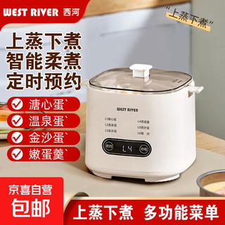 煮蛋器蒸蛋器电蒸锅小型炖蒸煮一体小蒸锅煎蛋锅小型蒸煮鸡蛋神器家用宿舍电煎锅小电器小电锅 单层 【带蒸蛋架】6大功能