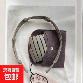 Hair hoop for women 2025 new face wash special with toothed anti-slip broken hair head hoop to press the hair and not hold the head, foldable and retractable 4# folding head hoop - light gray