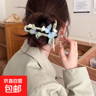 Retro high-end big bow duckbill clip 2025 new women's large grabber hairpin hairpin headband shark clip a1 piece butterfly ribbon rose hairpin about 11cm