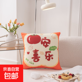 Small fresh plush pillow, removable and washable pillow case, living room sofa, bedside car cushion, cartoon pillow as a gift, ping an xile 35x35cm pillowcase/one pack