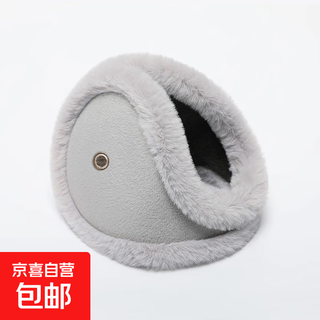 Earmuffs for men and women, winter warm and antifreeze earmuffs, earmuffs, winter plus velvet ear protection, ear warmers, thickened anti-cold earmuffs, smoke gray, heat-concentrating and warm-preserving, amplification type