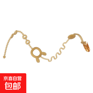 Qimengshi silicone anti-lost teether baby teething stick toy silicone anti-lost rope bite gum pacifier chain nano silver