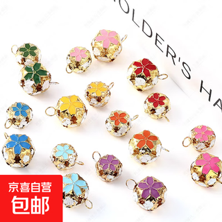 Pet reflective collar, universal bell collar for cats and dogs, adjustable collar, anti-lost, small reflective collar decoration, small flower pendant/random color/large size, one size fits all/adjustable size