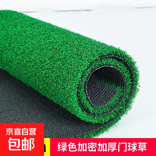 Artificial green grass, gate ball grass, golf special fake turf, kindergarten school gym, laying simulated lawn 1.5cm green special thickness (2 meters wide * 1 meter long