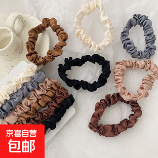 Loose satin large intestine hair tie, simple hair rope, versatile headband, women's ball headband, hair elastic band, satin large intestine hair tie, 2 random colors