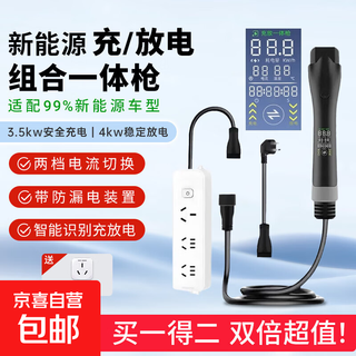 Byd new energy charger and discharge integrated car charger tang han song qin dmi yuan plus seagull dolphin portable smart two-in-one row plug and discharge car charging gun two-in-one charge and discharge integrated gun-10 meter smart screen